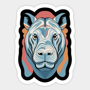 Portrait of Hippo Sticker